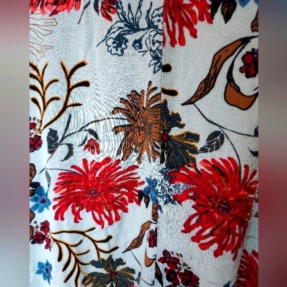 Jodifl Small boho babydoll Dress vneck lined blue/green soft colors , pockets - Picture 9 of 15